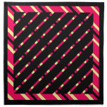 Rojo y diseño contemporáneo de las rayas negras servilleta imprimida