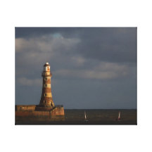 Roker Lighthouse Wrapped Canvas Canvas Print