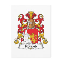 Roland Family Crest postcards