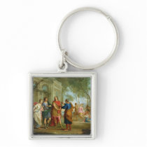 Roland Learns of the Love of Angelica and Medoro Keychain