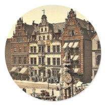 Roland's Monument, Bremen, Germany rare Photochrom Stickers
