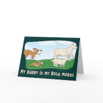 Role Model Corgi Father's Day Card