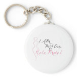 Role Model White Keychain