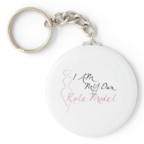 Role Model White keychains