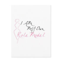 Role Model White postcards