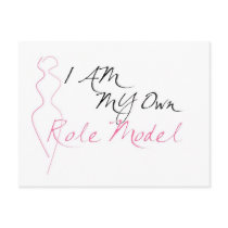 Role Model White postcards