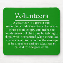 Role of Volunteers Mouse Pad