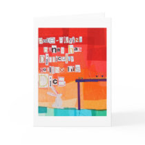 Role-Playing Bunny Greeting Card