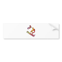 Roll Model - Disability Tees - in bright colours Bumper Stickers