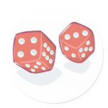 Roll the Red Dice stickers