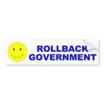 ROLLBACK GOVERNMENT Bumper sticker bumper stickers