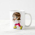 Roller-blading Girl Mug by nueyerdua Roller-blading Girl Mug
