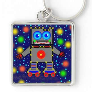 Roller Blading In Space keychain