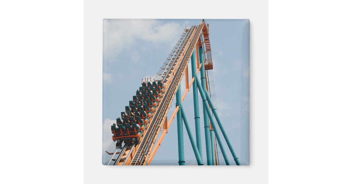 Roller Coaster 2 Inch Square Zazzle