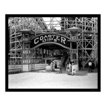 Roller Coaster at Glen Echo Park 1928 posters by lc_vintagephotos Roller Coaster at Glen Echo Park 1928 posters