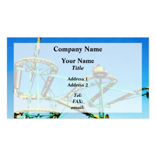 Roller Coaster Business Card Templates (front side)