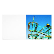 Roller Coaster Customized Photo Card
