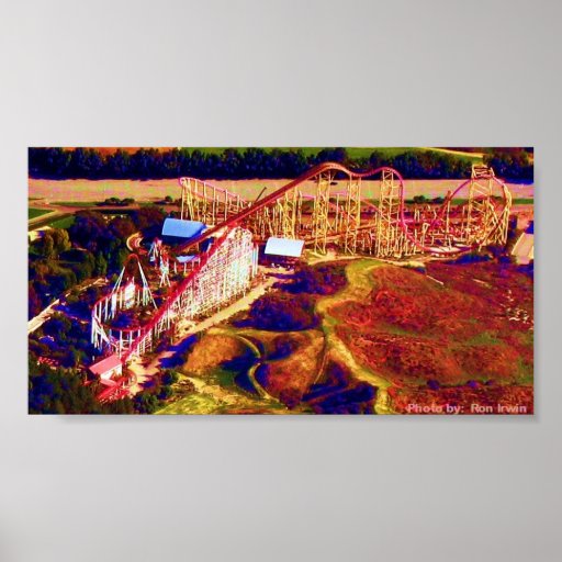 Roller Coaster Digital Festival Poster Zazzle