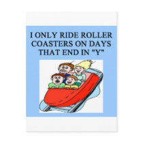 roller coaster fanatic post card