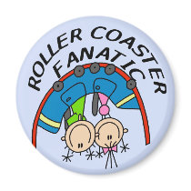 Roller Coaster Fanatic Tshirts and Gifts magnets by stick_figures Roller Coaster Fanatic Tshirts and Gifts magnets