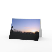 Roller Coaster Sunset Greeting Card