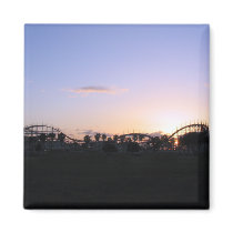 Roller Coaster Sunset Magnet