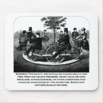Roller Coaster Warning Mouse Pad