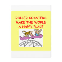 roller coasters postcard