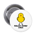 Roller Derby Chick Pinback Buttons