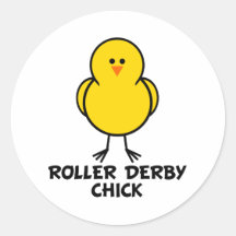 Roller Derby Chick Sticker