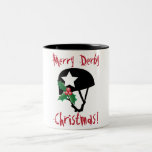 Roller Derby Christmas, Roller Skating Two-Tone Coffee Mug