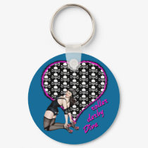 roller derby Diva keychains