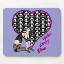 roller derby Diva mousepads by syancey roller derby Diva mousepads