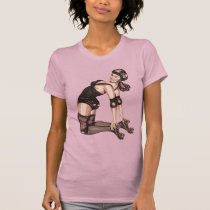 diva de derby do rolo t - shirts