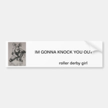 roller derby girl bumper sticker