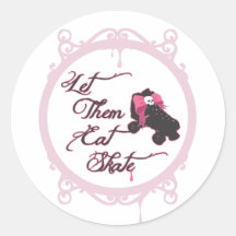 Roller Derby - Let Them Eat Skate Round Stickers