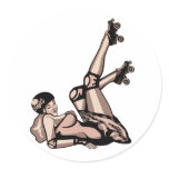 roller derby pin up diva stickers