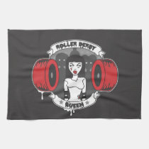 Roller Derby Queen kitchen towels