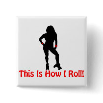 Roller Derby Roll Pinback Buttons