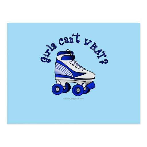 Roller Derby Skate - Blue Post Card