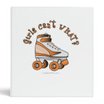 Roller Derby Skate - Orange 3 Ring Binder