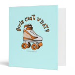 Roller Derby Skate - Orange 3 Ring Binder