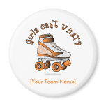 Roller Derby Skate - Orange Fridge Magnets