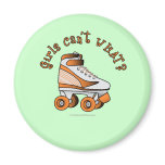 Roller Derby Skate - Orange Refrigerator Magnets