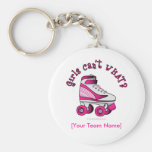 Roller Derby Skate - Pink Key Chain