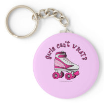 Roller Derby Skate - Pink keychains