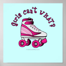 Roller Derby Skate - Pink Poster