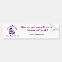 Roller Derby Skate - Purple Bumper Sticker