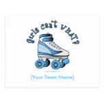 Roller Derby Skate - Sky Blue Post Card