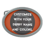 Roller Derby Skate Wheel Oval Belt Buckle